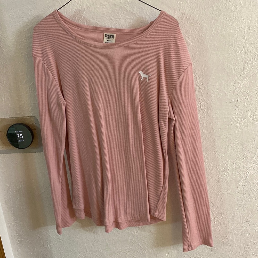 PINK VS waffle long sleeve T